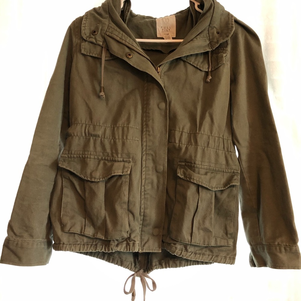 Olive green utility jacket